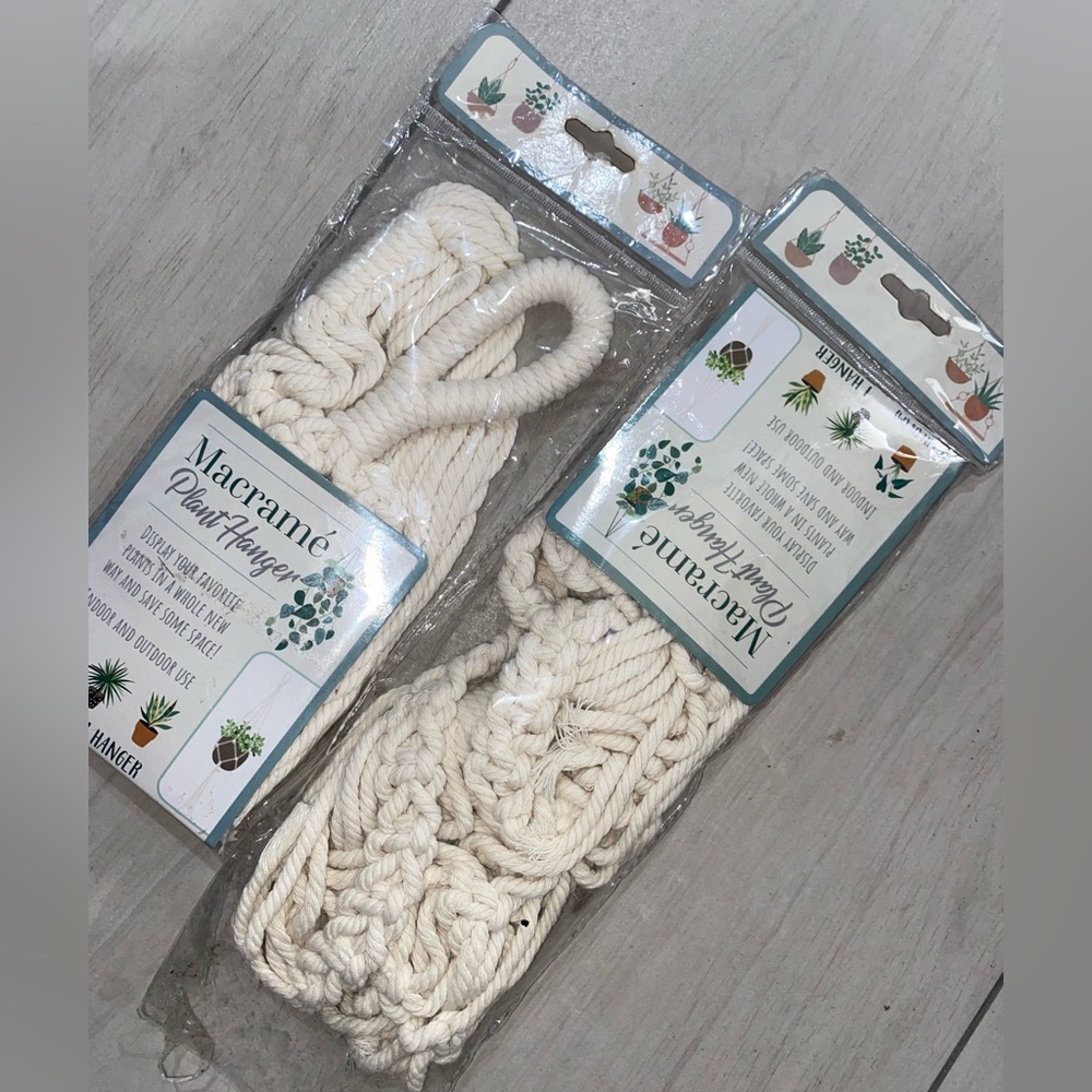 Macramé Plant Hanger by Macramé Plant Hanger - Cream